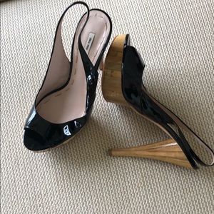 Miu Miu Prada Black platform heels